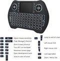 BL Mini Wireless Keyboard Remote Control with Touchpad Mouse Combo, Backlit 2.4Ghz Mini Keyboard Wireless USB Dongle Rechargeable Li-Ion Battery