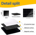 Sukh Square Magnets Magnetic Tape-Strip - 40 PCS Magnet Sheets Magnets with Adhesive Backing Magnet on One Side Self Adhesive on the Other Side