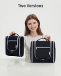 Hanging Toiletry Bag for Women Travel Makeup Bag Organizer Toiletries Bag for Cosmetics Essentials Accessories (Large, Black)