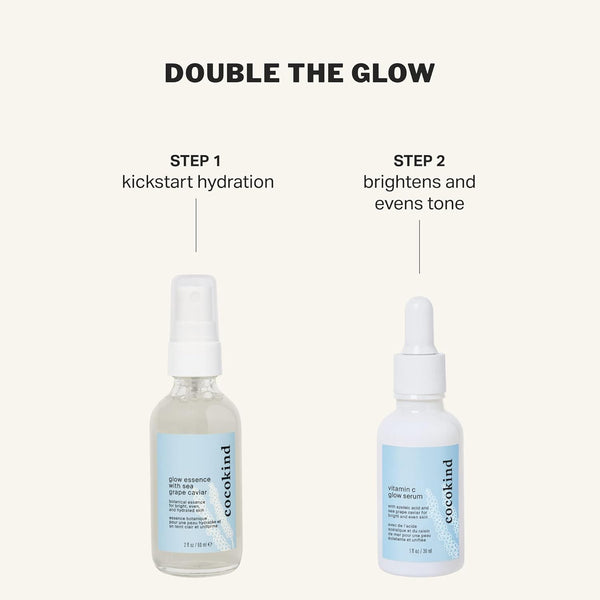 Cocokind Glow Essence with Sea Grape Caviar, Hydrating Primer and Facial Mist, Facial Moisturizer with Sea Buckthorn, Linoleic Acid, and Vitamin E