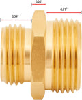 Brass Garden Hose Adapter, 3/4â GHT Male X 1â NPT Male Connector,Ght to NPT Adapter Brass Fitting,Brass Garden Hose to Pipe Fittings Connect