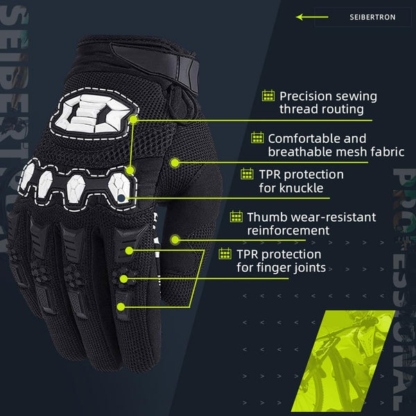 Seibertron Unisex BMX MX ATV MTB Racing Mountain Bike Bicycle Cycling Off-Road/Dirt Bike Gloves Road Racing Motorcycle Motocross Sports Gloves