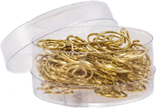 Kurt Adler Ornament Hook, 1.25-Inch, Gold, Set of 50 for Christmas
