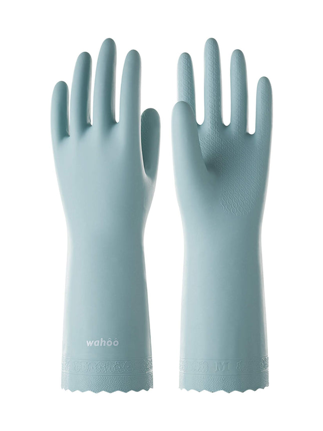 LANON Protection wahoo Skin-Friendly Dishwashing Cleaning Gloves, Dishwashing Kitchen Gloves with Cotton Flocked Liner, 