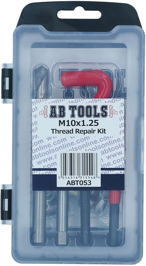 AB Tools M10 X 1.25Mm Thread Repair Kit/Helicoil 9Pc Set Damaged Thread AN019