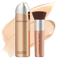 Airbrush Foundation Set with Soft Makeup Brush, [Light Weight], [Long Lasting], [Anti-Aging Ingredient], [Oil Control Formula], Full Coverage