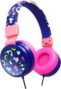 Gabba Goods Kids Safe Headphones, Foldable Tangle-Free 3.5mm Jack, Volume Limiting 85/94dB, Over-Ear with Microphone for