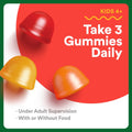 Smartypants Kids Multivitamin & Fiber Gummies: Prebiotic Fiber to Support Kids Digestion with Vitamin D3, C, Vitamin B12, B6, A, Zinc, Biotin,