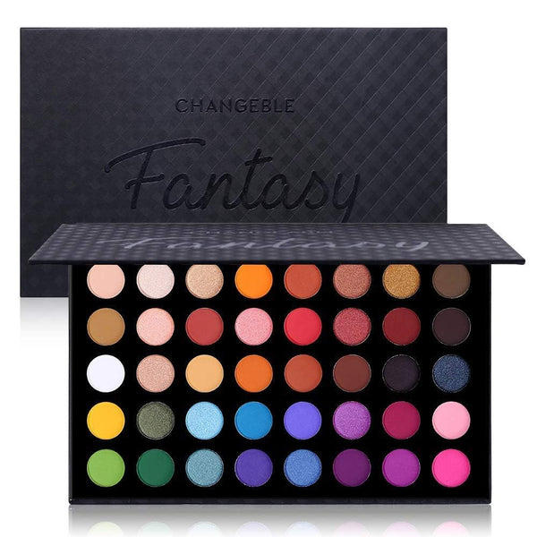 Highly Pigmented Eye Makeup Palette, Matte Shimmer Metallic Eyeshadow Pallet Long Lasting Blendable Natural Colors Make up Eye Shadows Cosmetics
