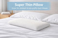 Slim 3.2" Stomach Sleeping Memory Foam Pillow-Thin, Flat, Soft yet Supportative for Belly, Back& Stomach Sleepers