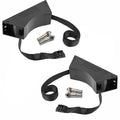 2Pcs Propane Tank Holder Cylinder Wall Mounted Bracket Gas Cylinder Bracket with SUS 304 Installation Screws & 59 Inch Strap Supported 4"-12"(Black)