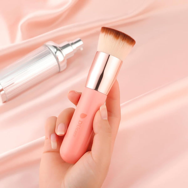Ducare Self Tanner Brush Kabuki Foundation Brush for Liquid Makeup Flat Top Professional Stick Buffing Blending Mineral Powder Large Makeup Face