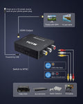 ABLEWE RCA to HDMI,AV to HDMI Converter, 1080P Mini RCA Composite CVBS Video Audio Converter Adapter Supporting PAL/NTSC for TV/PC/ PS3/ STB/Xbox