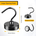 VNDUEEY 4 Pack 110 Lbs Magnetic Hooks Heavy Duty Neodymium Magnet Hook, Strong Magnetic Hooks for Hanging, Rust Proof Magnets with Hooks Magnetic