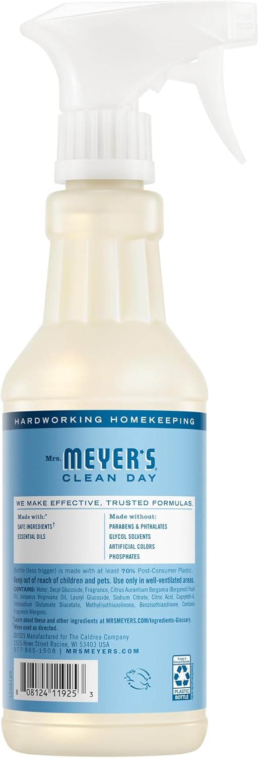 MRS. MEYER'S CLEAN DAY All-Purpose Cleaner Spray, Rain Water, 16 Fl. Oz - Pack of 3