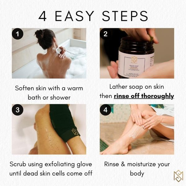 Exfoliating Glove Kessa Mitt Body Scrubber - Dead Skin Remover Shower Glove for Dead Skin Scrubbing and Deep Pore Cleansing - by Moroccansource (1