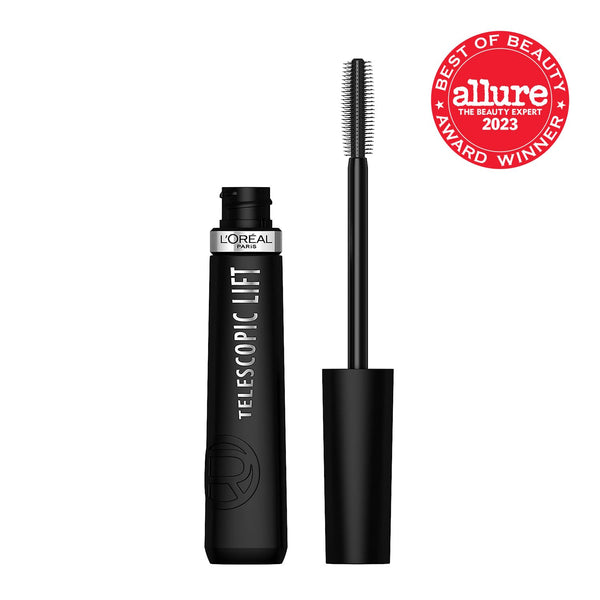 LâOrÃ©al Paris Telescopic Lift Washable Mascara, Lengthening and Volumizing Eye Makeup, Lash Lift with up to 36HR Wear, Black, 0.33 Fl Oz
