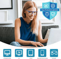 Blue Light Glasses 99% Blue Light Blocking Computer Glasses anti Glare 400 UV & Eye Strain Fake Square for Men Women