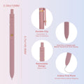 Ddaowanx Gel Pens, 6 Pcs 0.5Mm Quick Dry Black Ink Pens Fine Point Smooth Writing Pens, Cute Office School Supplies Gifts for Women