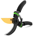Ultra Sharp Japanese Steel Pruning Shears - Cuts 3X Easier, Weak Hand Arthritis Clippers, Rust-Resistant Titanium Coated Pruner, Effortlessly Cuts