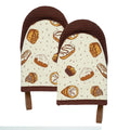 Folkulture Mini Oven Mitts Heat Resistant 5.75"X9", Set of 2 Orange Oven Mittens, Short Oven Gloves with Hanging Loop, Boho Oven Accesorries,