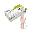 Safe Health Biomass Eco-Friendly Vinyl Disposable Gloves, USDA Certified Biobased Product, Latex Free, Powder Free, Clear, Box of 100, Large, 3