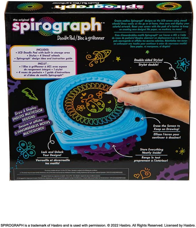 Spirograph Doodle Pad– Arts and Crafts, Scratch Art, LCD Writing Tablet for Kids, Kids Toys, Art Supplies, Drawing Kit, 