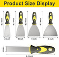 5Pcs Putty Knife, Set, 1" 2" 3" 4" 5" Scraper, Spackle Knife, Paint Scraper, Scraper Tool, No Rusting, Perfect for Repairing Drywall, Removing