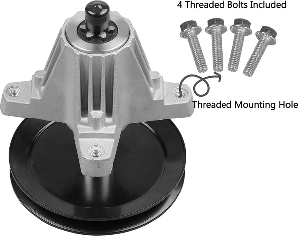 Spindle Fit for Troy Bilt Pony Mower - 918-06991 Greaseable Spindle Assembly Fit for MTD Huskee Craftsman T1000 T1200 Deck Mower and Troy Bilt