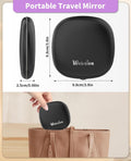 Wobsion Travel Mirror with Light, Rechargeable 1X/10X Compact Magnifying Mirror, Dimmable Pocket Mirror,Handheld 2-Side Mirror with Light,4Inch