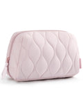 BAGSMART Makeup Bag, Travel Cosmetic Bag, Puffy Padded Make Up Bag for Women, Makeup Organizer Case, Wide-open Pouch Purse, Travel Essentials,