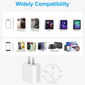 Iphone 16 15 Charger Fast Charging - 2 Pack 20W USB C Wall Charger Block with 6Ft Type C Cable Compatible with Iphone 16/16 Pro/16 Pro Max/16E,