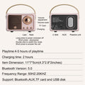 Retro Bluetooth Speaker, Portable Wireless Speaker with Crystal Clear Stereo Sound Rich Bass, Best Birthday Gifts Ideas for Women Teenage (Pink)
