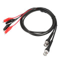 Oumefar BNC Q9 to Crocodile Connector Double Alligator Clip 500V 50 Ohm Oscilloscope Mini Test Probe Cable Pack of 2 Test Jumpers Electrical Cable