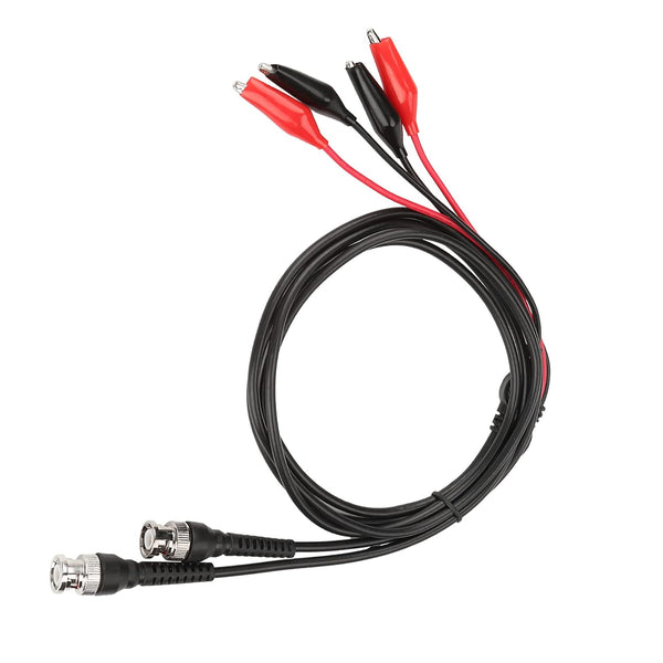 Oumefar BNC Q9 to Crocodile Connector Double Alligator Clip 500V 50 Ohm Oscilloscope Mini Test Probe Cable Pack of 2 Test Jumpers Electrical Cable