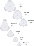 W&P Reusable Produce Savers, Set of 7, Covers Fruits & Vegetables to Keep Fresh, Dishwasher Safe, Avocado & Onion Saver