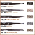 4 Pcs Ultimate Eyebrow Retractable Definer Pencils,Dual-Sided Natural Soft Textured Eyebrow Pencil, for Daily Look Eyebrow Makeup,Brow Brush,Fine
