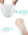 Auban 100PCS Disposable Shower Caps, Plastic Clear Hair Cap Large Thick Waterproof Bath Caps for Women, Hotel Travel Essentials Accessories Deep