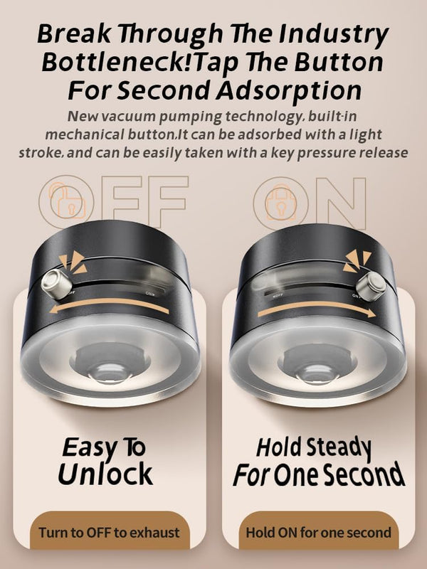 Upgraded Vacuum Magnetic Car Phone Holder,Strong Suction Cup Car Phone Mount,Foldable&Retractable Phone Holders for Your Car,Hands-Free for Car,