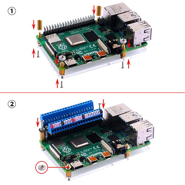 Geeekpi Micro GPIO Terminal Block Breakout Board Module for Raspberry Pi, GPIO Expansion Board Micro Connector for Raspb