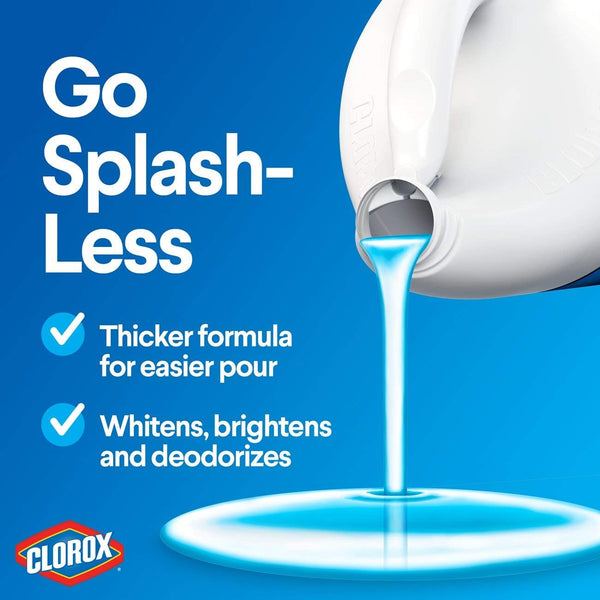 Clorox Splash-Less Bleach, Regular, 2 Pack of 55 Fl Oz Each/ 110 Ounces Total