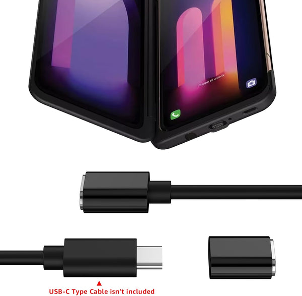 Charging Adapter for LG V60 Dual Screen Cover Case, Magnetic Charging Adapter with Cable, Charging Adapter Gender for for LG V60 Thinq(Black)
