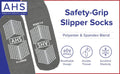 Grippy Socks | Gray One Size Fits Most Non Skid Socks | 6 Pairs of Anti-Slip Socks