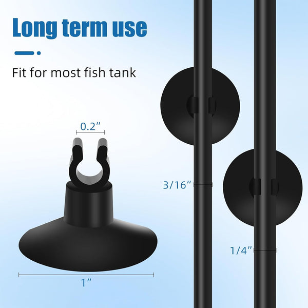 AQUANEAT 25 Feet Aquarium Airline Tubing, Standard 3/16" Tubing, Air Pump Accessories,With Air Stones, Check Valves, Suction Cups and Connectors