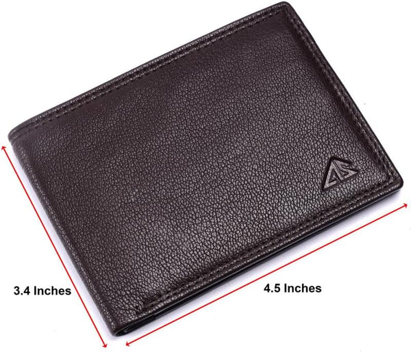 ASAD Genuine Leather Wallet for Men | Slim, Stylish, Genuine Leather Double Stitched RFID Blocking Bifold Stylish | Bifold Wallet with 8 Card Slot