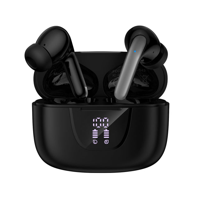 Wireless Earbuds Bluetooth 5.3 Headphones,Noise Cancelling Earbuds with Deep Bass 60H Playback Stereo Ear Buds with Mic 