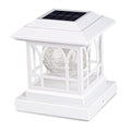 Solar Post Cap Lights, Warm White & RGB Automatic Cycling, Cracked Glass Bulb, 20 Lumens Lp65 Waterproof Fit 3.6X3.6 4X4 4.5X4.5 5X5 Wood Fence