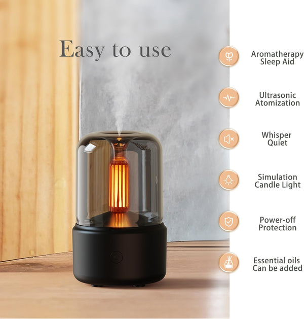 Essential Oil Diffuser, 150Ml Aromatherapy Diffuser with Auto Shut-Off Function, Ultrasonic Diffusers for Essential Oils, Cool Mist Humidifier