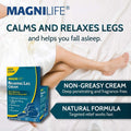 Magnilife Relaxing Leg Cream, Deep Penetrating Topical for Pain and Restless Leg Syndrome Relief, Naturally Soothe Cramping, Discomfort, and