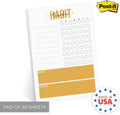 Modern Habit Tracker Sticky Note Pad / 50 Sheets / 8" X 11.5" Positive Habit List Sticky Notes/Weekly Accountability Checklist/Made in the USA